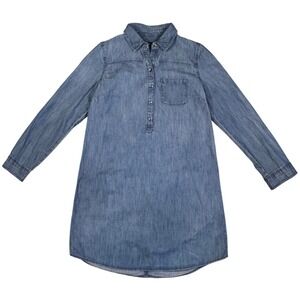 GAP Denim Shirt Dress Size Small Shift Preppy Western Cottagecore  Boho EUC